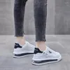 Casual Shoes 2024 Trend Chunky Sneakers White Women Leather Sport Cushion Walking For Woman Fashion Female Fast