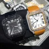 Hip Hop Bussdown Vvs Moissanite diamant marque en acier inoxydable hommes automatique mécanique marque de luxe montres