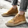 Fitness Shoes Hiking Sneakers Men Pigskin High Cut Outdoor Casual Sport Sale