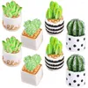 Decoratieve Bloemen Kunstmatige Cactus Kleine Plantenpotten Beeldjes Mini Hars Decor Potplanten Thuis