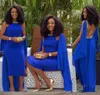Orta Doğu Suudi Arabistan Kraliyet Mavi Afrika Kokteyl Elbiseleri Gece Elbise Çay Uzunluğu Kristal Açık Geri Resmi Parti Önlükleri Vestido3236952