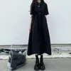 Robes décontractées Été Polo Col À Manches Courtes Robe Complète De Style Coréen Longueur Lâche Femme Robe De Mujer Femme Robe