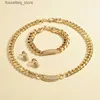 Charm Bracelets 2023 new fashion Necklace Earrings Jewelry Set for woman Gifts L240319