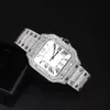 Orologi di lusso per uomo Meccanico quadrante bianco Iced Out Diamond Moissaniteiced Orologio da polso da uomo di design svizzero delle migliori marche