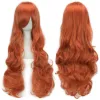 Peruki Soowee 30 kolorów 80 cm długie kręcone włosy zielone peruki cosplayowe odporne na ciepło syntetyczne akcesoria do włosów impreza czarna peruka dla kobiet