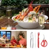 93 Pcs Crackers Tools Includes Crackers, Crab Leg Forks, 30 Lobster Shellers, 2 Scissors and 1 Storage Bag Nut Cracker Set for Seafood Party Supplies