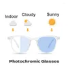 النظارات الشمسية نظارات pochromic العصرية مضادة لضوء اللون النظارات البصرية للنساء حماية العين في الهواء الطلق