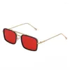 Sunglasses Men's Double Beam Small Frame Women's Retro Carved Fashion Couple Trend