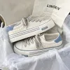 Stövlar kvinnor plattform duk skor höjd ökar chunky sneakers för ungdomsflickor utomhus tränare kvinnliga damer tjocka ensamskor