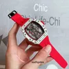 高級メンズメカニクスウォッチリチャ腕時計ビジネスレジャーRM53-01自動機械工場rウォッチホワイトカーボンファイバーケーステープメンズ