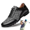 Shoes New Breathable Golf Shoes Men Big Size 3848 Black Brown Anti Slip Golf Footwears Outdoor High Quality Walking Sneakers