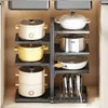 Kitchen Storage Under-sink Holder Stove Lid Layering Rack Multi-layer Home Use Cabinet Pot Utensil Organizer