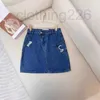 Skirts Designer 24 Early Spring New Fashion Slim Fit High Waist Slimming Embroidered Logo Irregular Denim Short Skirt UMWR