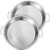 Double Boilers Plate Steaming Stainless Steel Dish Steamed Food Tray Cooking Utensil Frying Pan