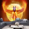 Tapiz de alas de ángel grande, Hippie, pluma psicodélica, fondo oculto, arte, alfombra colgante de pared, decoración del hogar, mantel 240314