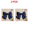 Dog Apparel 1/2PCS Convenient Retro Simple Japanese Adult Children's Satin Red Haircard Practical Fashion Oversized Black Bow Hairpin