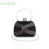 Pumps New Arrival Square Heels Ladies Sandals Decorated with Shinning Crystal For African Women Party in Black Color