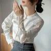 Kvinnors blusar satin tröjor Lossa blomma kinesisk stil vår/sommar silkekläder mode vintage kvinnor toppar ycmyunyan
