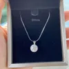 Wholesale Free GRA Certificate White Gold Halo Round Moissanite 2Ct 8 MM Necklace Pendant For Gift