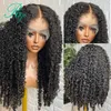 Syntetyczne peruki imbir 13x6 koronkowe przednie ludzkie włosy peruki dla kobiet wstępnie wyrzucone 250% brazylijskie Jerry Curly 4x4 Lace Closure Pargure Human Hair Remy 240328 240327