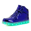 Scarpe High Top 2546 Sneaker luminose USB Charge LED BAMBINI CAGHAZIONI RAGAZZO GIURNA GIURNA GIURNGIONE SCARPE CAMPI DI TENNIS SCARPA