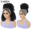 Afro Crépus Bouclés Cheveux Humains Bandeau Perruque Pour Les Femmes Noires 180% Densité Sans Colle Brésilienne Remy Pleine Machine Fait Cheveux YARRA 240314