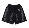 Hell Star shorts masculino shorts designer calções de banho de alta qualidade Hellstar clássico chama carta impressa tecidos terry de rua para homens e mulheres em leis de verão UPSK