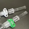 10mm 14mm 18mm Punta al quarzo Accessori per fumatori per unghie Kit collettore di nettare Dab Tubo di paglia Punte antigoccia Bong in vetro Partner VS Chiodo in ceramica