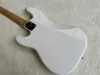 Guitar Factory White 4String Electric Bass, Fingeroard Rosewood, Chrome Hardware, White Pickguard, Custom