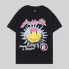 2024 Vroege lente nieuw T-shirt Amerikaanse High Street Trendy merk Hell Star Hip Hop Sun Letter Art Print