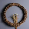 Decorative Flowers Natural Wreath 8/10/12cm Diameter Christmas Rattan Rings Braided DIY Hand-Woven Grapevine Vines Wreaths Crafts