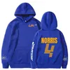 Heren Hoodies Sweatshirts McLaren F1 Hoodie Lando Norris 4 Letter Afdrukkleding Sportkleding Trend Spring Oversized Sweatshirt Lounge Wear Casual Tops G9KP