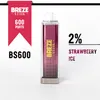 100% Original BREZE STIIK BS600 Puff Disposable E Cigarette Vaper 500mAh 2ml E-liquid 600 Puff 12 Flavors