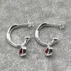 Boucles d'oreilles à clous UNOde50, vente espagnole, gemme rouge exquise, tendance, bijoux pour femmes, sac cadeau, 2024