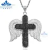 Testeur personnalisé S Sier 10K 14K, or massif VVS Moissanite diamant Hip Hop, bijoux pendentif croix, 100% réussi