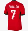 2024 Euro Cup Portuguesa Portugal Maillots de football RONALDO JOAO FELIX PEPE BERMARDO B.FERNANDES Camisa de Futebol 24 25 J.MOUTINHO Maillot de football Hommes Kit Enfants