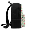 Mochila flores design saco para homens mulheres meninas adolescente preto padrão floral bonito vintag rosa feminino rosas chique