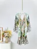 호주 디자이너 24 New Silk V-Neck Ruffled Mini Dress