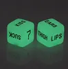 2pcssets Luminous Sex Dice Set Exotic Novelty Game Toy Funny Love Erotic Bosons Glow Couple Sexy Dices 16mm For Adult Good 4717032