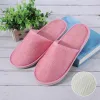 Slippers 5 Pairs Portable Folding Travel Slipper Nonslip Hotel Slippers Unisex Disposable Slippers Simple Home Guest Indoor Slippers New