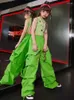 Scen Wear Crop Tops Vest Cargo Pants Hip Hop Clothing Kids Fashion Performance Suit Kpop Outfits For Girls Jazz Dance Costume