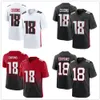 Cousue 2024 Nouveau maillot de football 18 Kirk Cousins Sports Noir Red White Game Mens Women Youth Brodemery