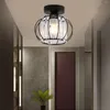 Taklampor Modern Light Metal Semi Flush Mount Chandelier Industrial Lighting Fixture Indoor Home Decor Lamp för sovrumsgång E27
