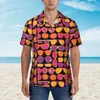 Camisas casuais masculinas havaí camisa férias óculos impressão blusas óculos de sol verão elegante homem manga curta respirável topo