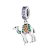 Armreif Hot 100 % 925 Sterling Silber Emaille Flamingo Kleine Gelbe Ente Perlen Charm Stil Passend für Original JIUHAO Charms Schmuckherstellung Armbänder 240319