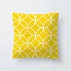 Cuscino Geometria Nero Giallo Blu Copertura Federa in poliestere Divano decorativo S Federa Decorazioni per feste Regalo Ba20