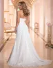 Simple A Line White Chiffon Wedding Dresses Pleats Lace-Up Plus Size Bridal Gowns Crystal Beaded Long Elegant Bride Dress Boho Beach Robe De Mariee