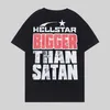 2024 Early Spring New American High Street Trendy Brand Hell Star/Angel Art Text Mönster Hip Hop Print T-shirt