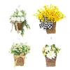 Flores decorativas outono grinaldas cesta para varanda frontal fazenda ação de graças outono decoração de casamento artificial