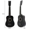 Cabos 25 polegadas Basswood Acoustic Guitar 6 Strings Guitarra com Pick for Beginner Kids Kids Gift Toy